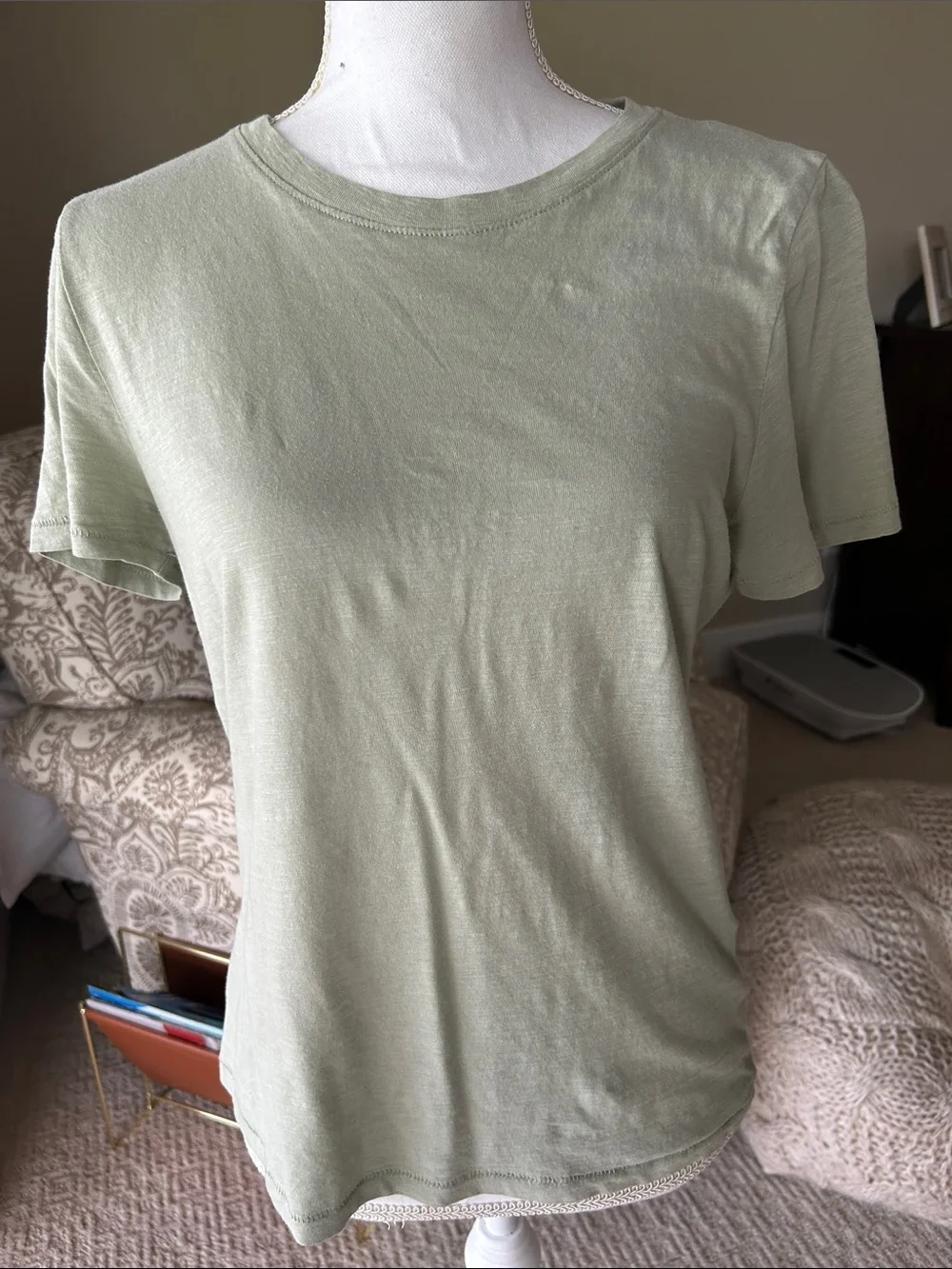 J. Crew Light Sage Crewneck Short Sleeve Tee